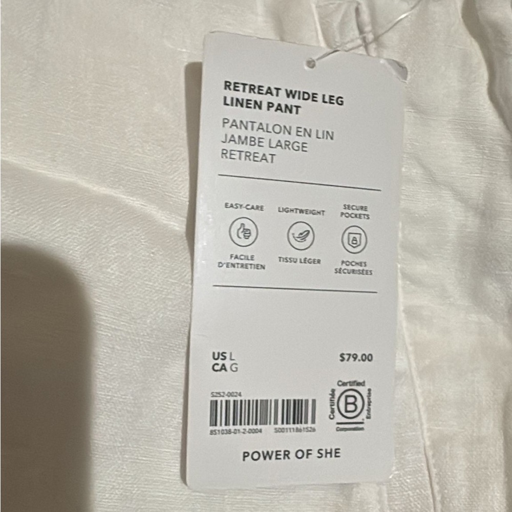 Athleta Retreat Wide Leg Linen Pant // Calla Lily - Picture 14 of 14